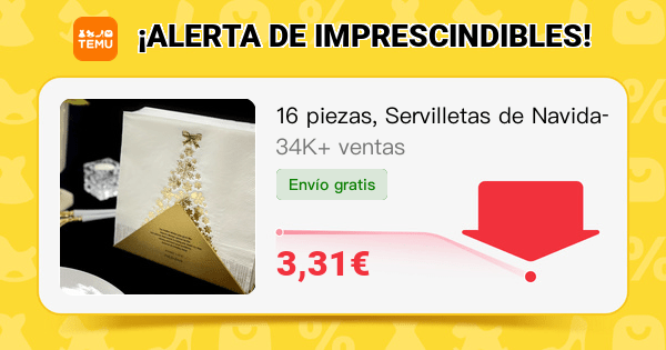 16 pzas servilletas navidad