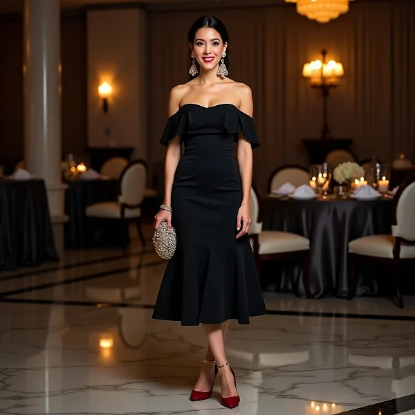 Accesorios Para Vestido Negro: Cómo Realzar tu Look con Estilo en 2024 154 bolso elegante para vestido negro