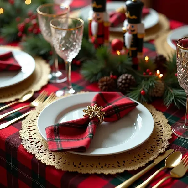 como decorar mesa navideña sencilla