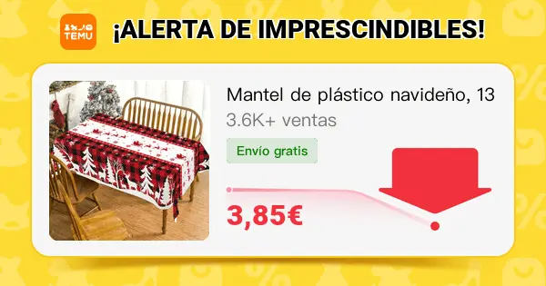 mantel plastico navideno