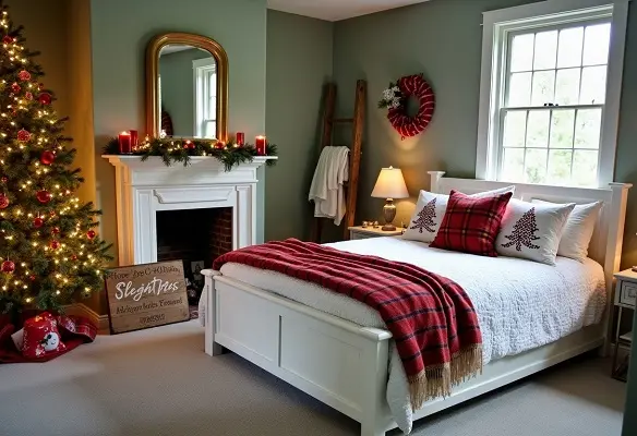 pie de cama navideño ideas